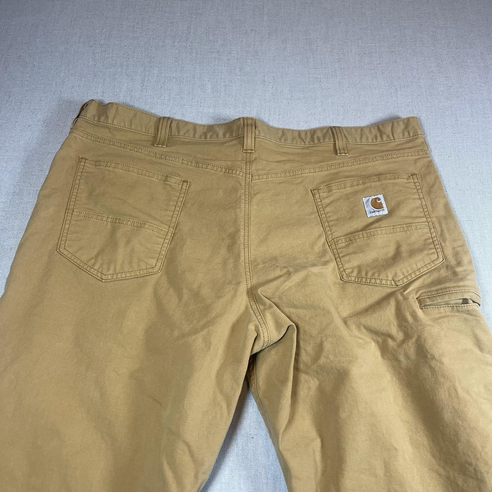 Carhartt Rugged Flex Relaxed Fit Canvas Work Pants Mens 44x30 Khaki‎ Ripstop - Picture 8 of 12